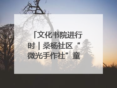 文化书院进行时｜桑杨社区“微光手作社”童心绘夏韵