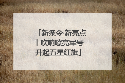 新条令·新亮点丨吹响嘹亮军号 升起五星红旗
