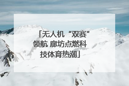无人机“双赛”领航 廊坊点燃科技体育热潮