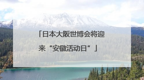 日本大阪世博会将迎来“安徽活动日”