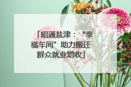 昭通盐津：“幸福车间”助力搬迁群众就业增收