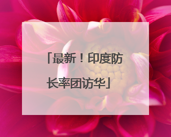 最新！印度防长率团访华