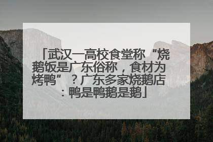 武汉一高校食堂称“烧鹅饭是广东俗称，食材为烤鸭”？广东多家烧鹅店：鸭是鸭鹅是鹅