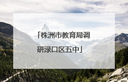 株洲市教育局调研渌口区五中