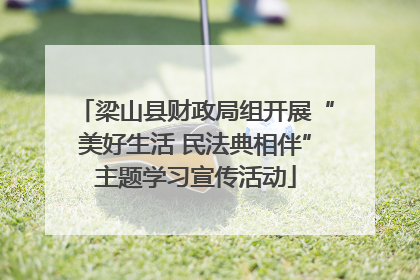 梁山县财政局组开展“美好生活 民法典相伴”主题学习宣传活动