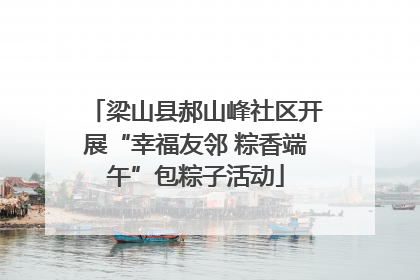 梁山县郝山峰社区开展“幸福友邻 粽香端午”包粽子活动