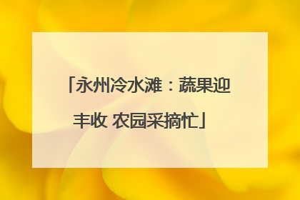 永州冷水滩：蔬果迎丰收 农园采摘忙