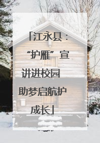 江永县：“护雁”宣讲进校园 助梦启航护成长