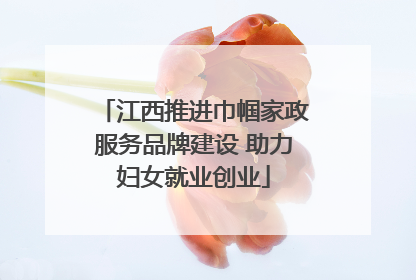 江西推进巾帼家政服务品牌建设 助力妇女就业创业