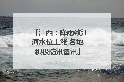 江西：降雨致江河水位上涨 各地积极防汛备汛