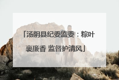 汤阴县纪委监委：粽叶裹廉香 监督护清风