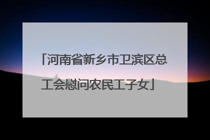 河南省新乡市卫滨区总工会慰问农民工子女