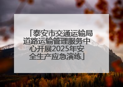 泰安市交通运输局道路运输管理服务中心开展2025年安全生产应急演练