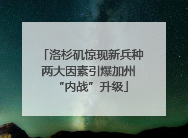 洛杉矶惊现新兵种 两大因素引爆加州“内战”升级
