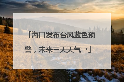 海口发布台风蓝色预警，未来三天天气→