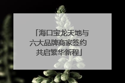 海口宝龙天地与六大品牌商家签约 共启繁华新程