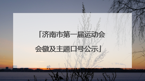 济南市第一届运动会会徽及主题口号公示