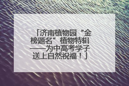 济南植物园“金榜题名”植物特辑——为中高考学子送上自然祝福！