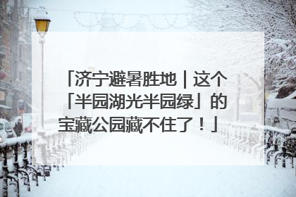 济宁避暑胜地｜这个「半园湖光半园绿」的宝藏公园藏不住了！