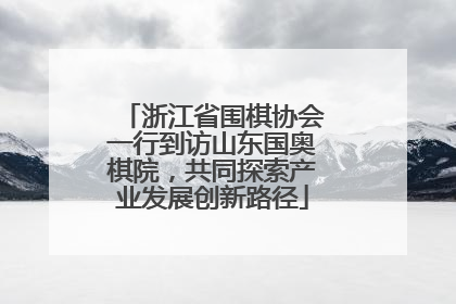 浙江省围棋协会一行到访山东国奥棋院，共同探索产业发展创新路径