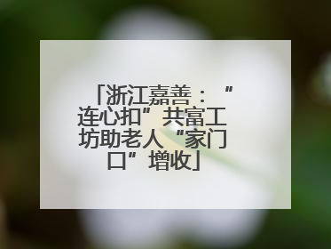 浙江嘉善：“连心扣”共富工坊助老人“家门口”增收