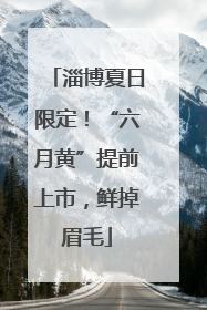 淄博夏日限定！“六月黄”提前上市，鲜掉眉毛