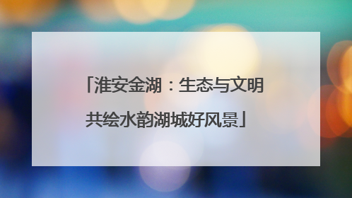淮安金湖：生态与文明共绘水韵湖城好风景