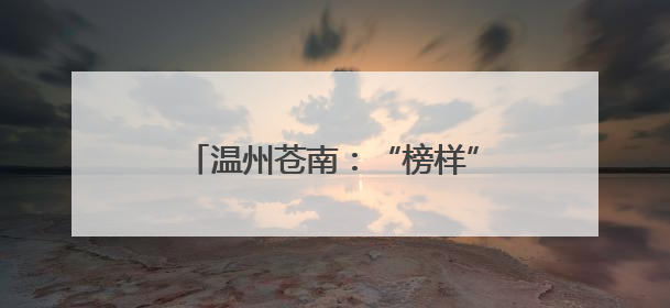 温州苍南：“榜样”成“邻里” 为乡村振兴注入好人力量