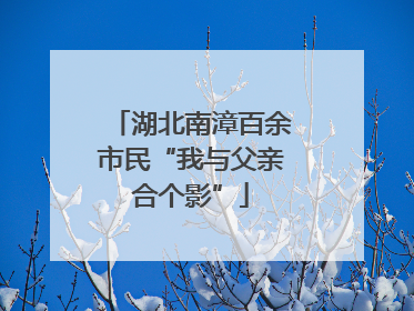 湖北南漳百余市民“我与父亲合个影”