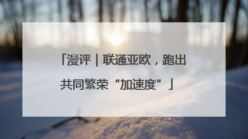 漫评｜联通亚欧，跑出共同繁荣“加速度”