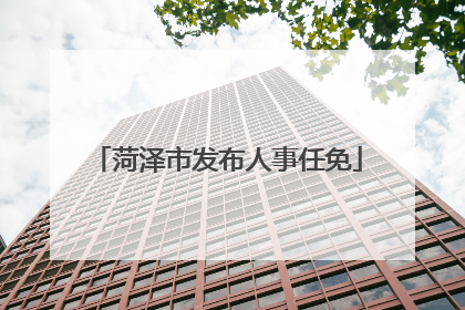 菏泽市发布人事任免