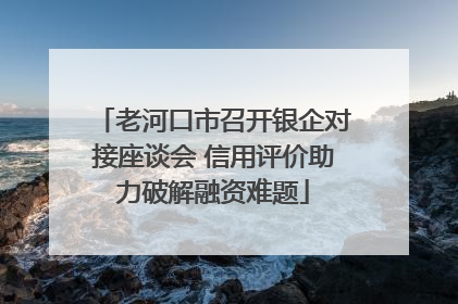 老河口市召开银企对接座谈会 信用评价助力破解融资难题