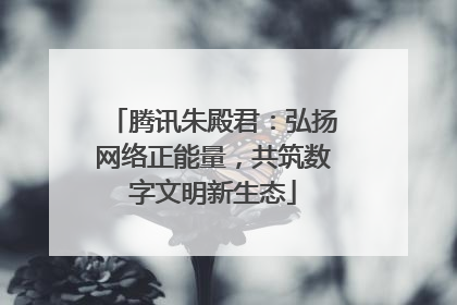 腾讯朱殿君：弘扬网络正能量，共筑数字文明新生态