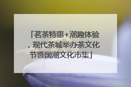 茗茶特惠+潮趣体验，现代茶城举办茶文化节暨国潮文化市集