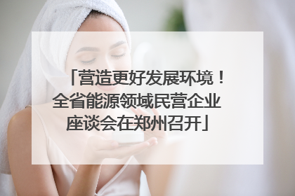 营造更好发展环境！全省能源领域民营企业座谈会在郑州召开