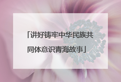 讲好铸牢中华民族共同体意识青海故事