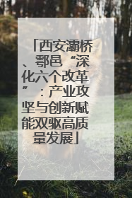 西安灞桥、鄠邑“深化六个改革”：产业攻坚与创新赋能双驱高质量发展