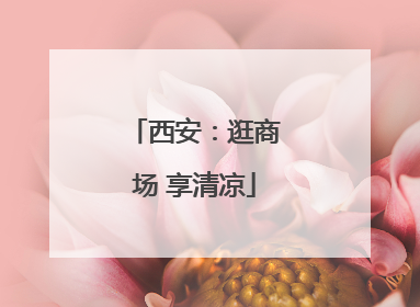 西安：逛商场 享清凉