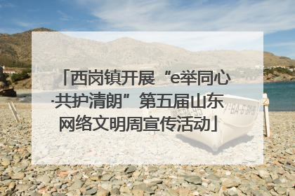 西岗镇开展“e举同心·共护清朗”第五届山东网络文明周宣传活动