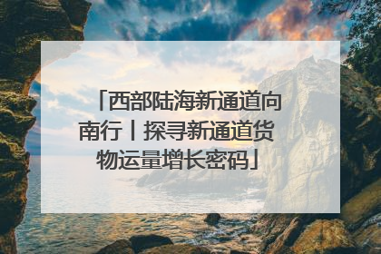 西部陆海新通道向南行丨探寻新通道货物运量增长密码