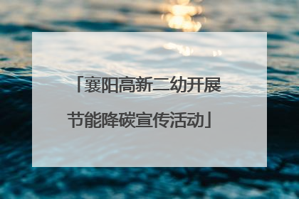 襄阳高新二幼开展节能降碳宣传活动
