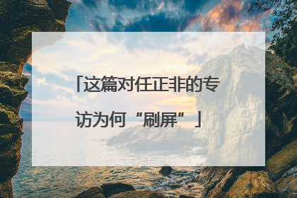 这篇对任正非的专访为何“刷屏”