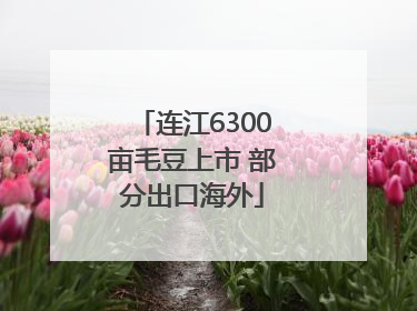 连江6300亩毛豆上市 部分出口海外