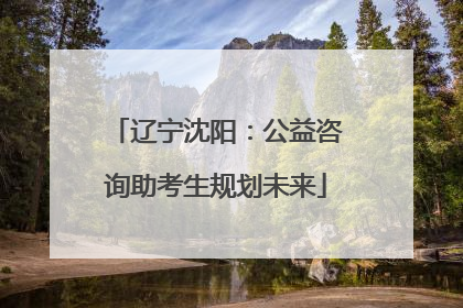 辽宁沈阳：公益咨询助考生规划未来