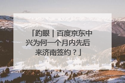 趵眼｜百度京东中兴为何一个月内先后来济南签约？