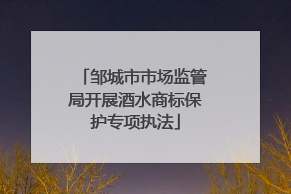 邹城市市场监管局开展酒水商标保护专项执法