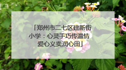 郑州市二七区建新街小学：心灵手巧传温情 爱心义卖润心田