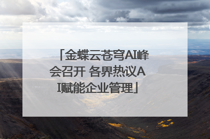 金蝶云苍穹AI峰会召开 各界热议AI赋能企业管理