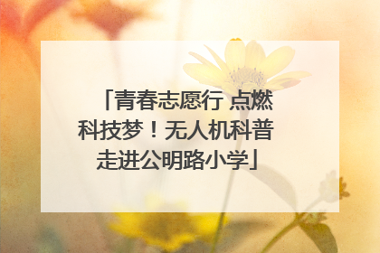 青春志愿行 点燃科技梦！无人机科普走进公明路小学