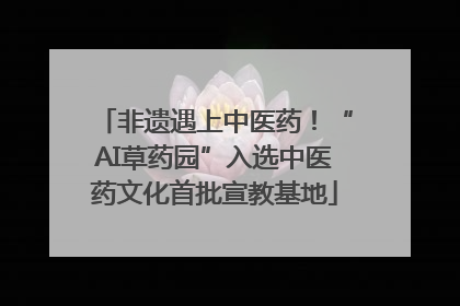 非遗遇上中医药！“AI草药园”入选中医药文化首批宣教基地
